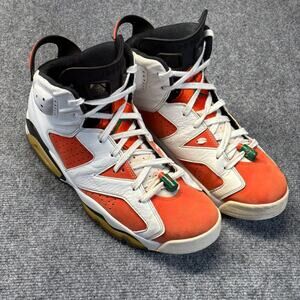 Air Jordan 6 Retro Gatorade Like Mike 384664-145 Men's Size 10.5 White Orange
